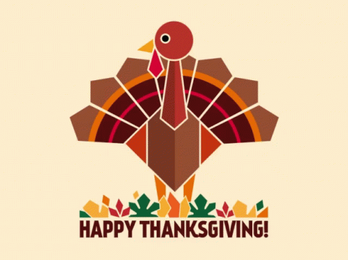 Glass Turkey Animated Thanksgiving GIF