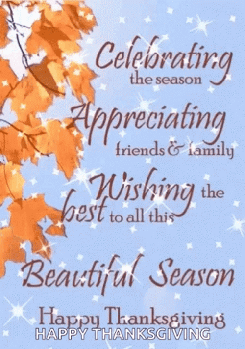 Animated Thanksgiving Greeting Card GIF
