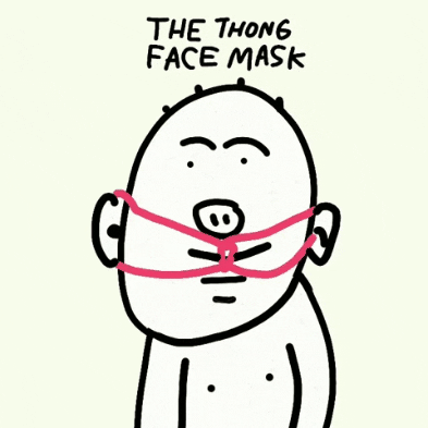 Animated Thong Face Mask GIF