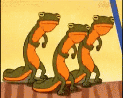 Animated Three Dancing Lizard GIF