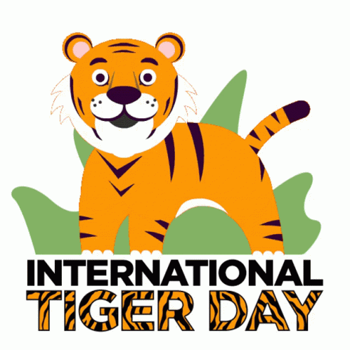Animated Tiger International Day Art GIF