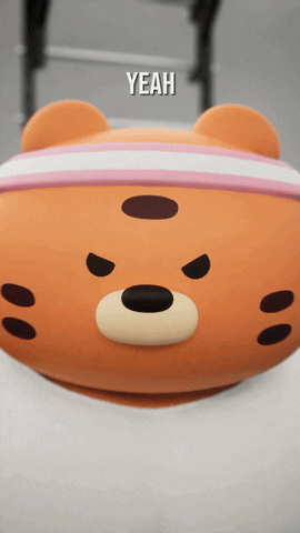 Animated Tiger Show Biceps Go To The Gym GIF