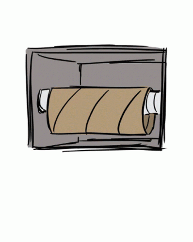 Animated Toilet Paper Running GIF