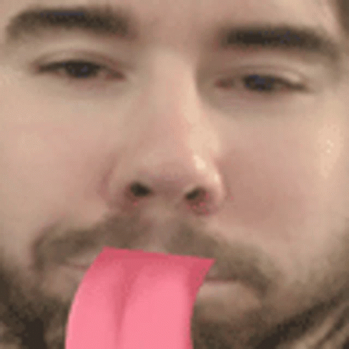 Animated Tongue Man Slurp GIF