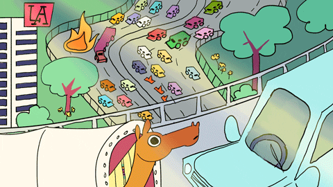 Animated Traffic Highway GIF