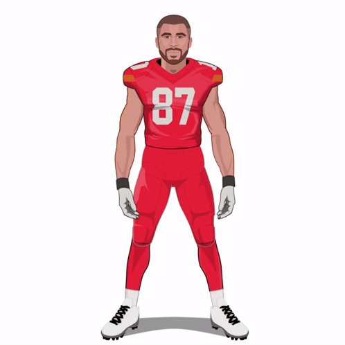 Animated Travis Kelce I Heart Taylor GIF