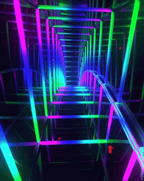 Animated Tunnel Vision Neon Rgb Lights GIF