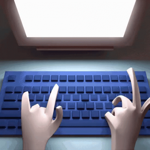 Animated Typing Hand GIF