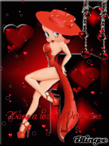 Animated Valentines Betty Boop GIF
