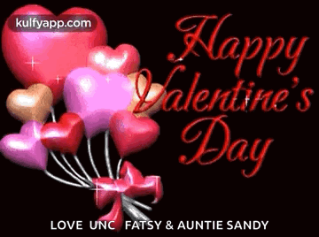 Animated Valentines Day Heart Balloons GIF