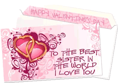 Animated Valentines Day To The Best Sister GIF