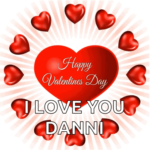 Animated Valentines Heart Spinning Circle GIF