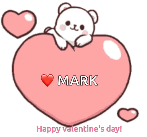 Animated Valentines Peach Heart Bear GIF