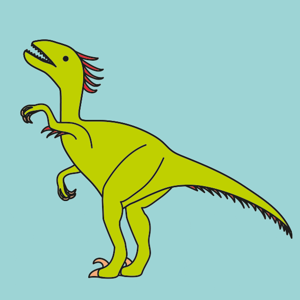 Animated Velociraptor In Jurassic Period GIF