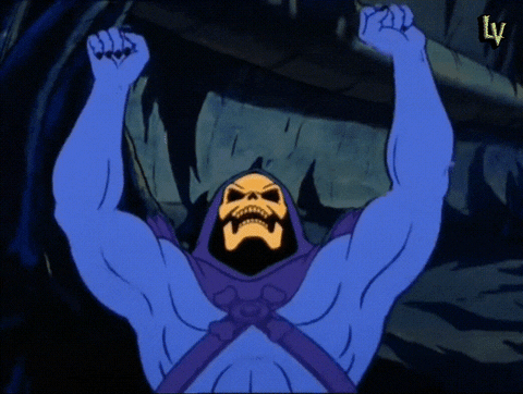 Animated Vintage Skeletor Laughing GIF