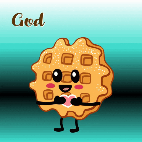 Animated Waffle God Bless You GIF