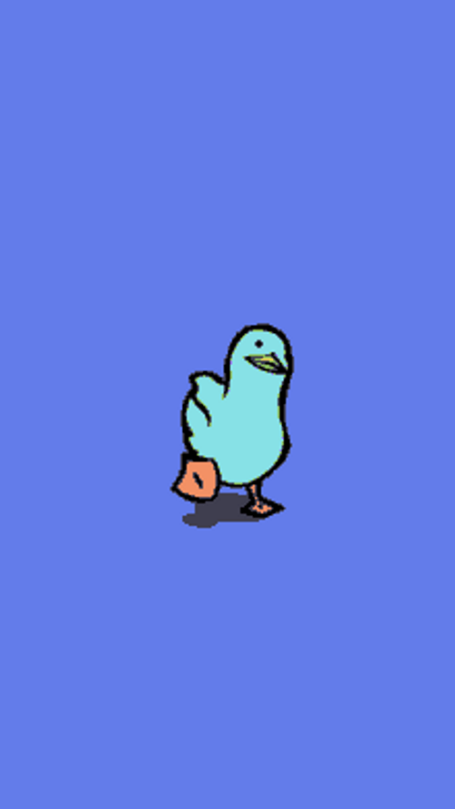 Animated Walking Duck Changing Colors GIF