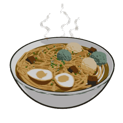 Animated Warm Noodle Bowl GIF