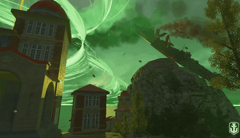 Animated Warship Flying GIF