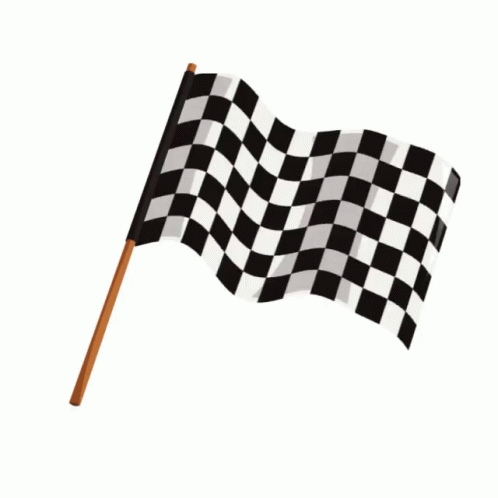 Animated Waving Checkered Flag GIF