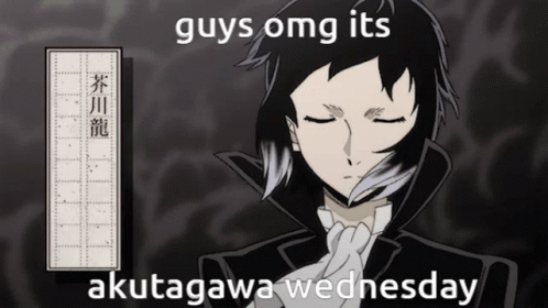 Animated Wednesday Akutagawa Ryuunosuke GIF