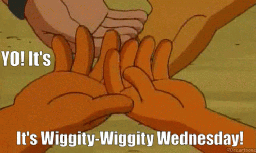 Animated Wednesday Hand Wiggles GIF