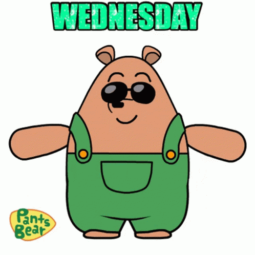 Animated Wednesday Happy Bear GIF