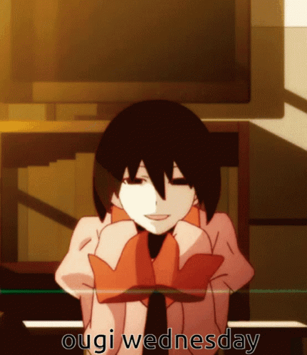 Animated Wednesday Ougi Oshino GIF