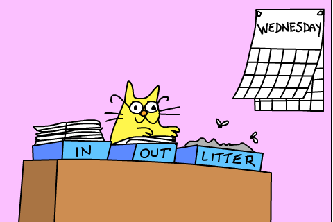 Animated Wednesday Smelly Litter GIF