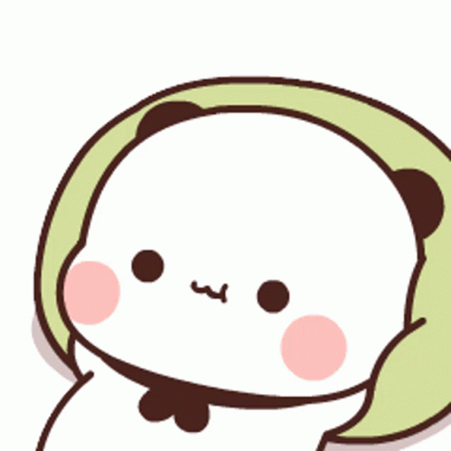 Animated White Bear Resting Blowing Bubble Gum GIF