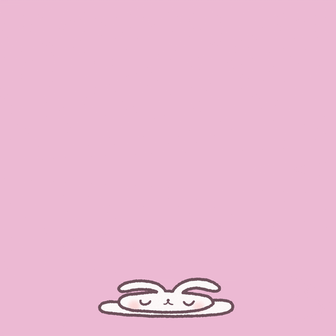 Animated White Bunny Jumping Boing GIF