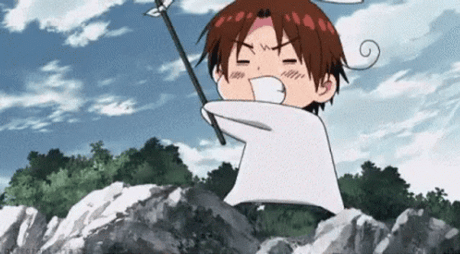 Animated White Flag Axis Powers GIF