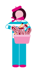 Animated Woman Carrying Prosecco GIF