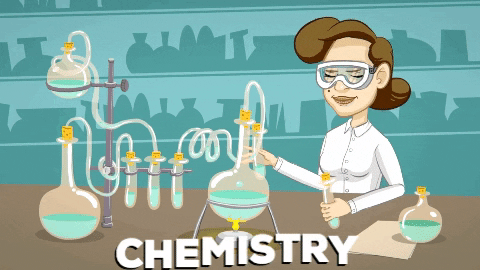 Animated Woman Scientist Chemistry GIF