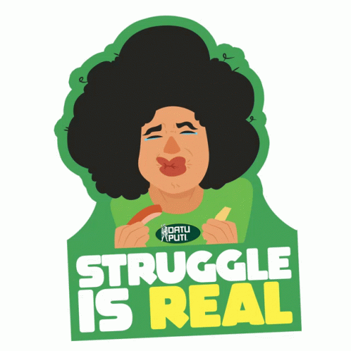 Animated Woman Struggle Is Real GIF