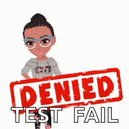Animated Woman Test Fail Denied GIF