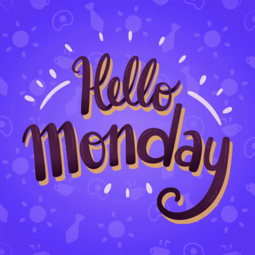 Animated Word Hello Monday Blessings GIF
