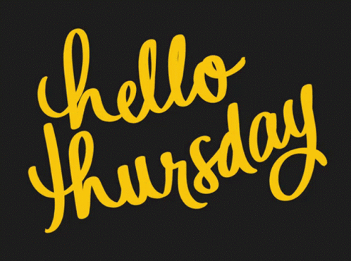 Animated Word Hello Thursday Morning GIF