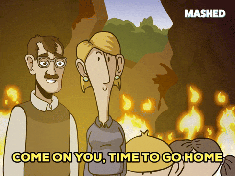 Animation Flames You Need To Leave Time To Go Home GIF