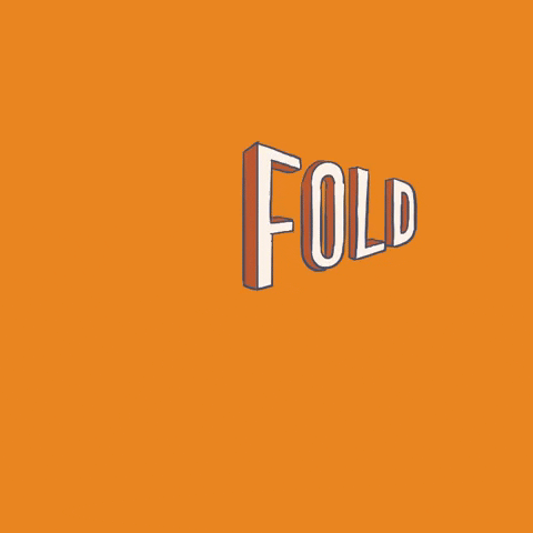Animation Folded Calligraphy Orange Background GIF
