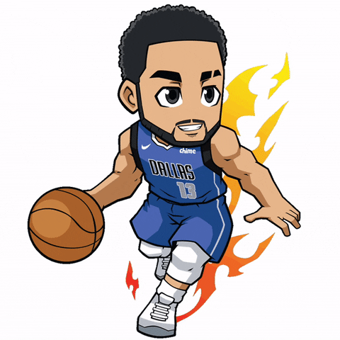 Animation Jalen Brunson Celebration Holding Ball GIF