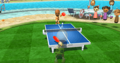Animation Of People Playing Table Tennis GIF