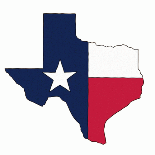 Animation Showing Texas And Hand Doing Hook Em Sign GIF