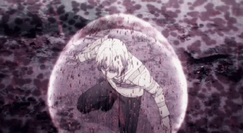 Anime Accelerator Blood Splatter On Barrier GIF