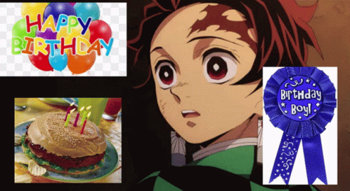 Anime Birthday Boy Tanjiro Kamado GIF