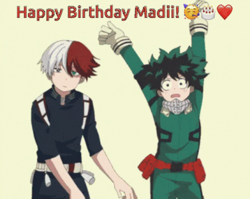 Anime Birthday Deku Todoroki Konosuba Dance GIF