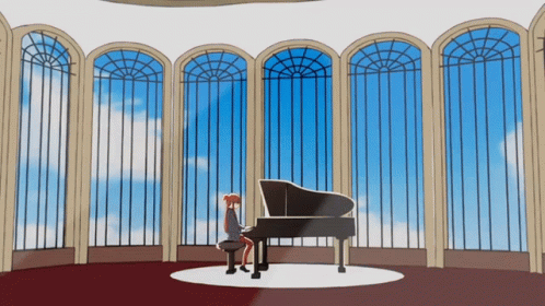 Anime Blaire Playing Piano GIF