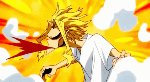 Anime Blood All Might My Hero Academia GIF
