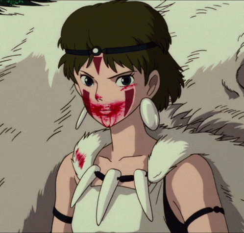 Anime Blood San Princess Mononoke GIF