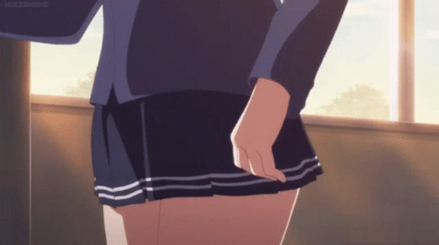 Anime Blown Skirt GIF